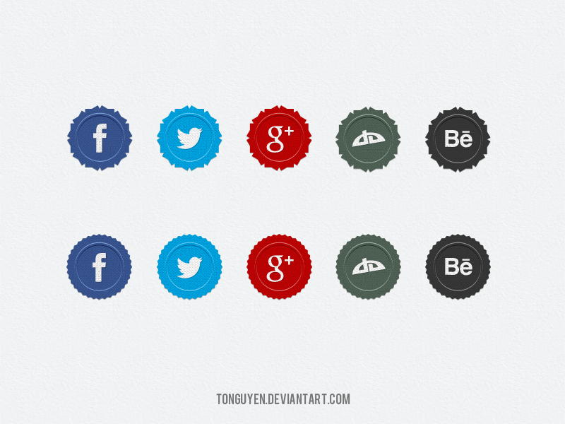 Social Media Badges Icons